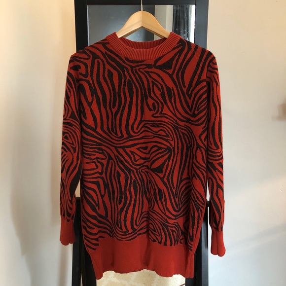 Junarose Plus animal print sweater - red/black - Picture 4 of 13